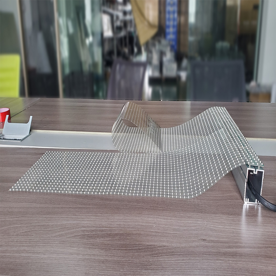 High transmittance LED transparent crystal film screen