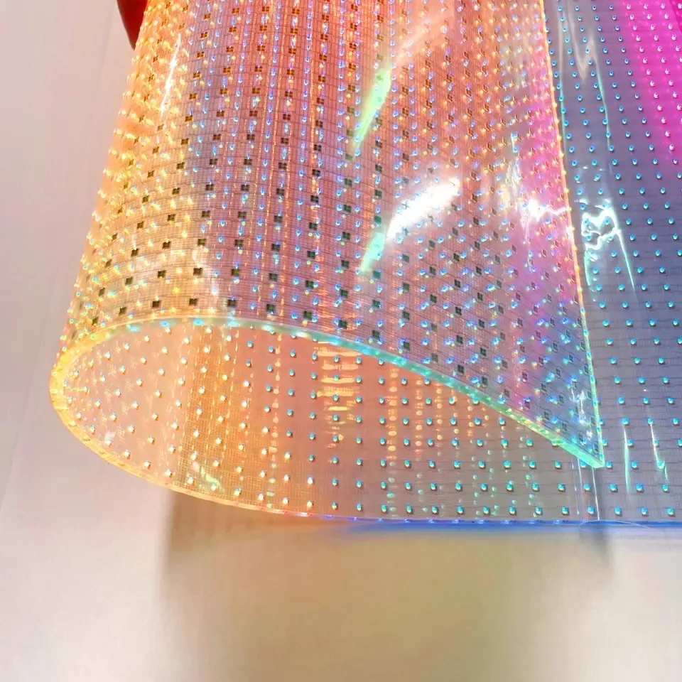 High transmittance LED transparent crystal film screen