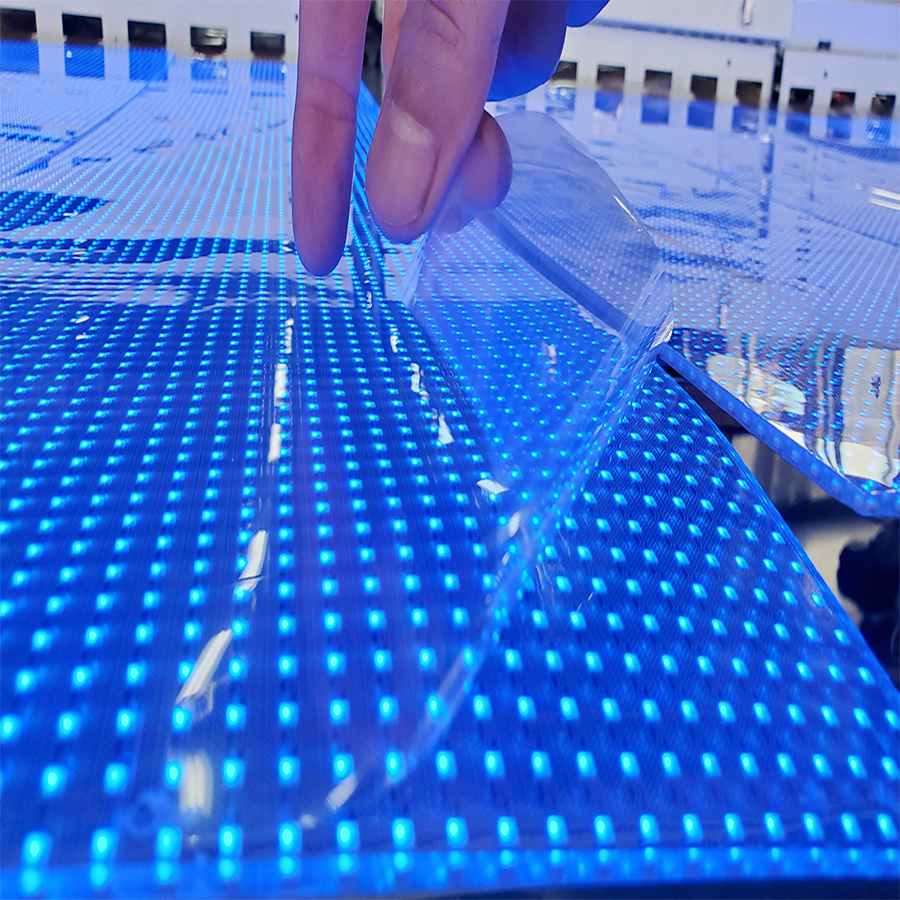 High transmittance LED transparent crystal film screen