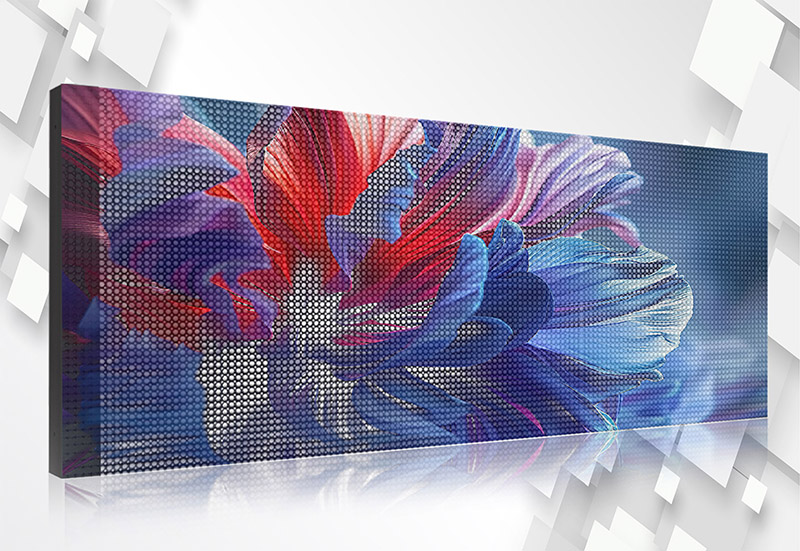 Invisible LED transparent holographic screen
